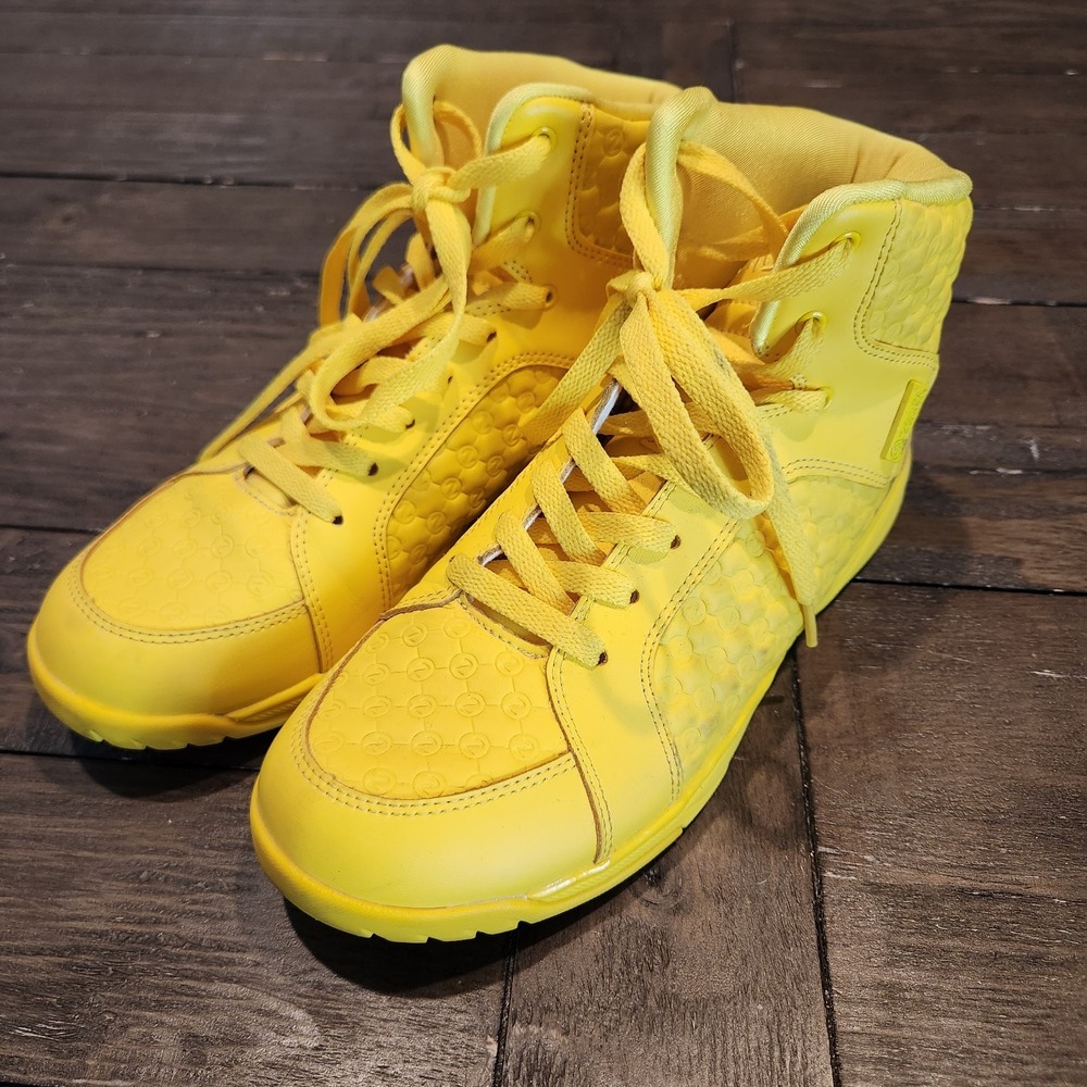 Zumba Energy Boss Yellow High Top Dance Sneakers Shoes Women's Size 8.5